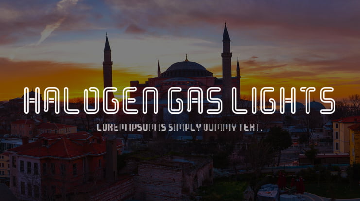 Halogen Gas Lights Font
