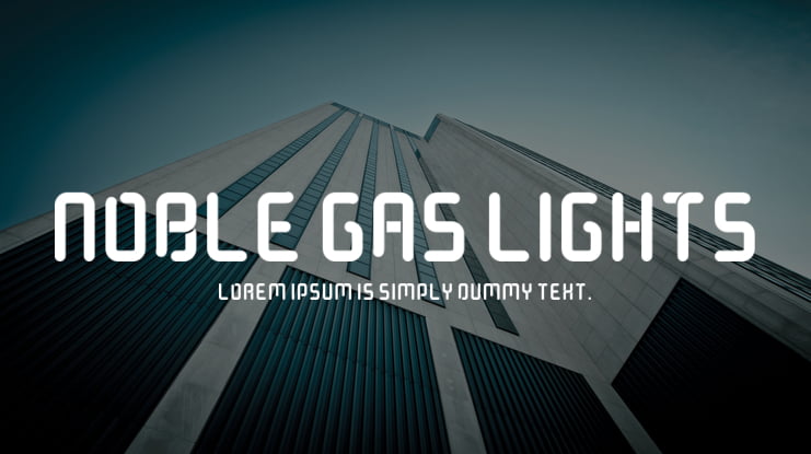 Noble Gas lights Font