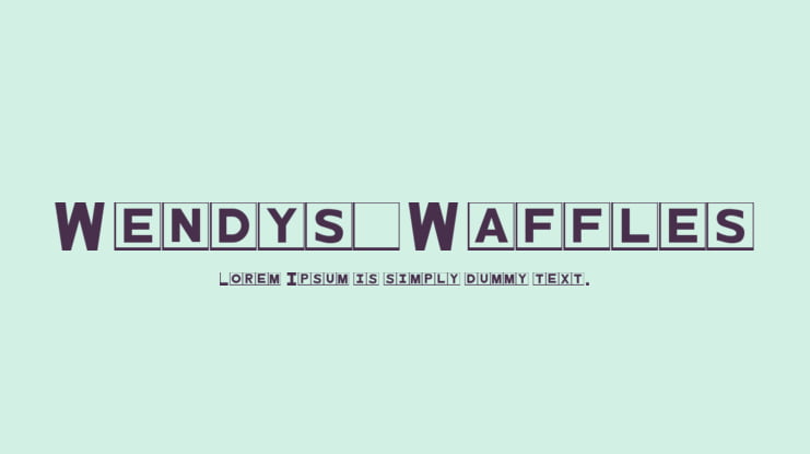 Wendys_Waffles Font