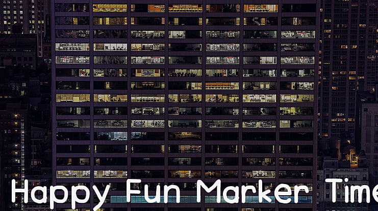 Happy Fun Marker Time Font