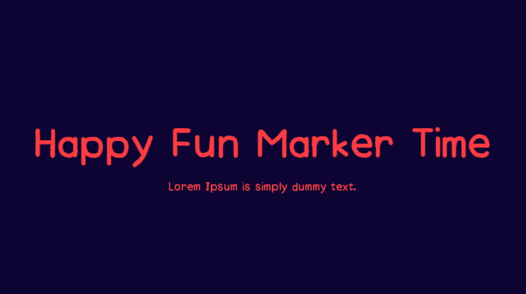 Happy Fun Marker Time Font