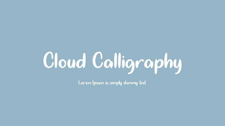 Cloud Calligraphy Font Download Free For Desktop And Webfont