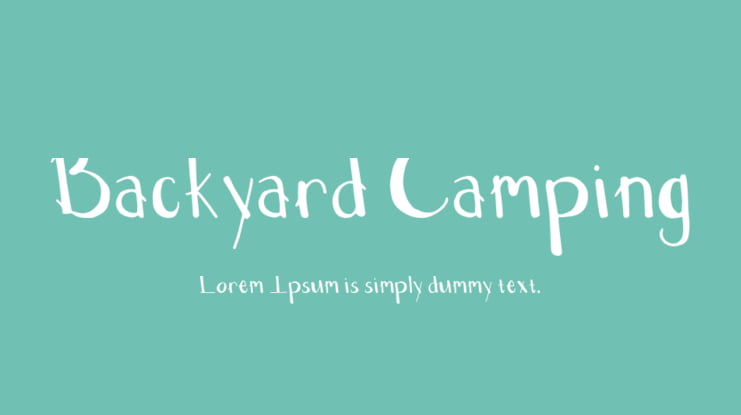 Backyard Camping Font
