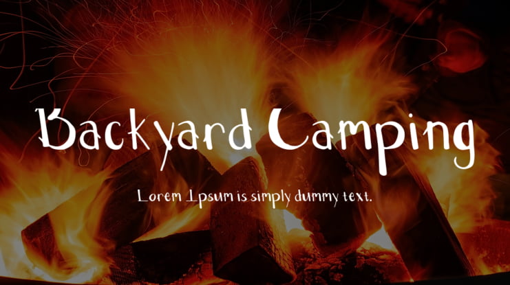 Backyard Camping Font