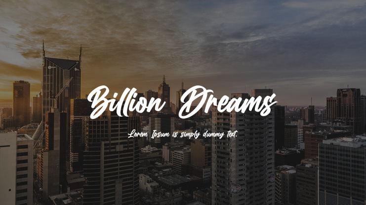 Billion Dreams Font