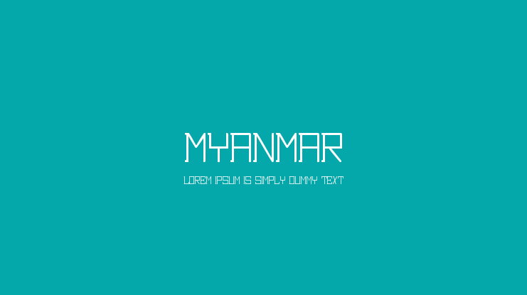 Myanmar Font