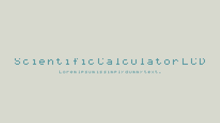 Scientific Calculator LCD Font