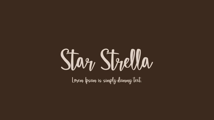 Star Strella Font Family