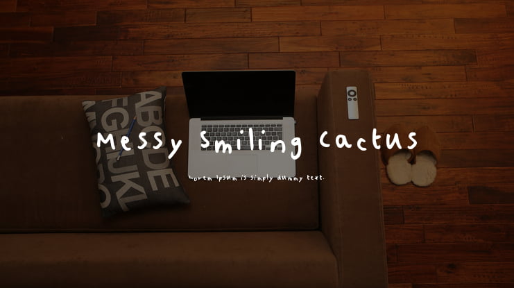 Messy Smiling Cactus Font