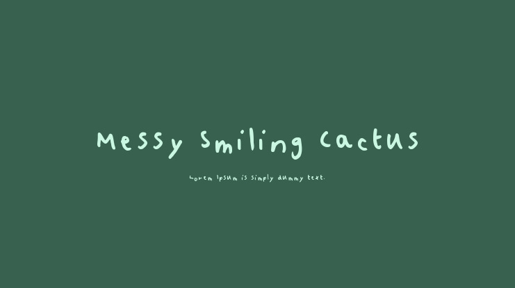 Messy Smiling Cactus Font