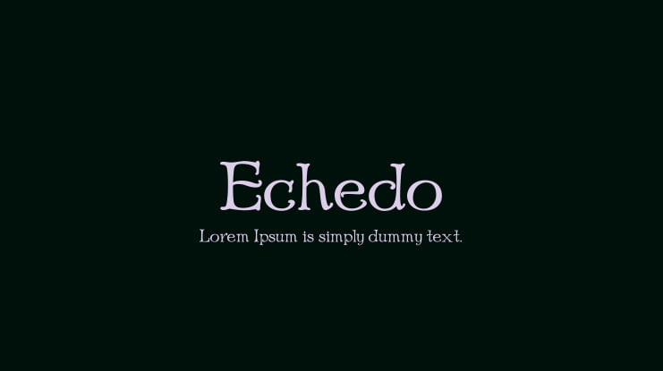 Echedo Font