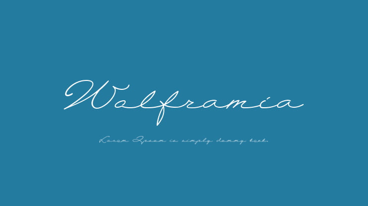 Wolframia Font