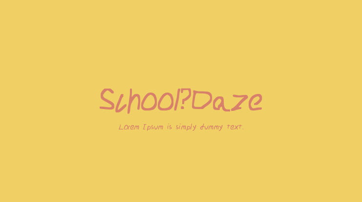 School_Daze Font