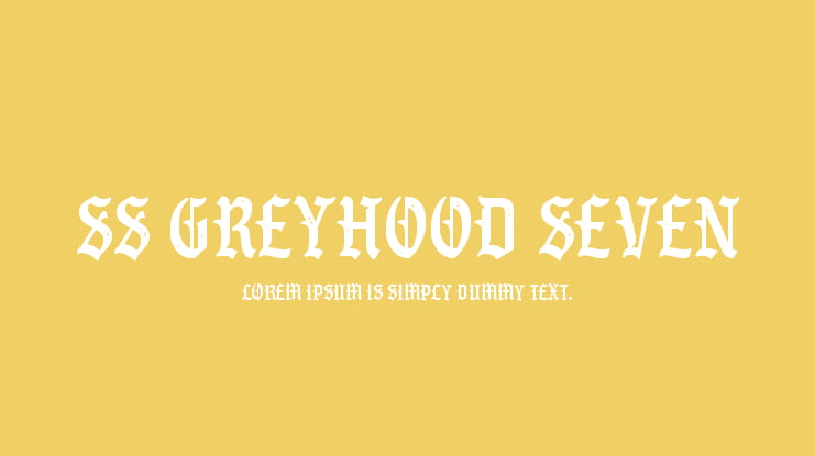 SS GreyHood Seven Font