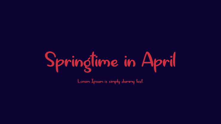 Springtime in April Font
