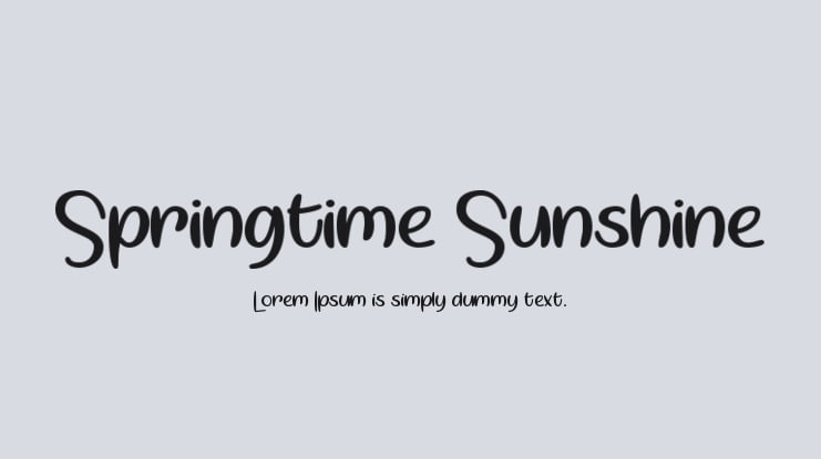 Springtime Sunshine Font