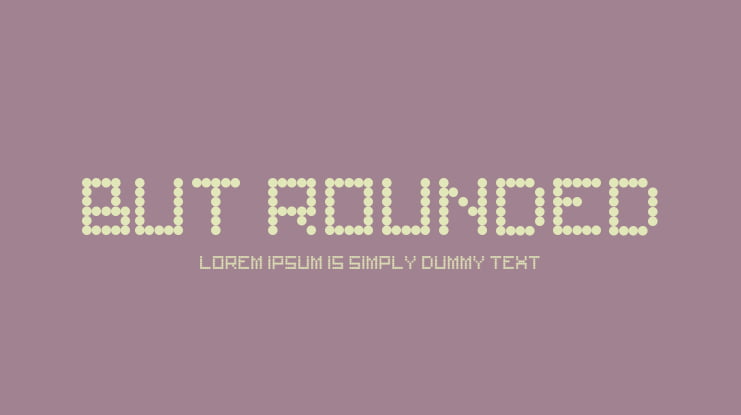 But Rounded Font Family