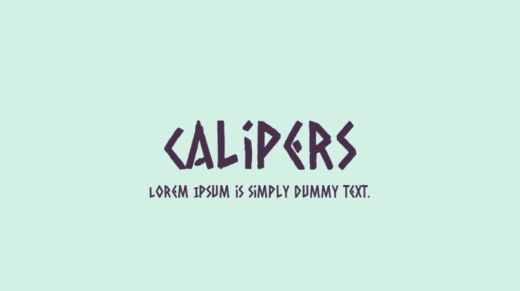 Calipers Font