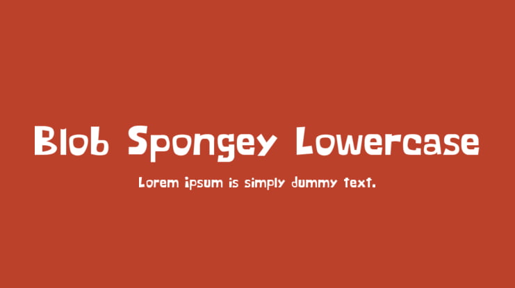 Blob Spongey Lowercase Font