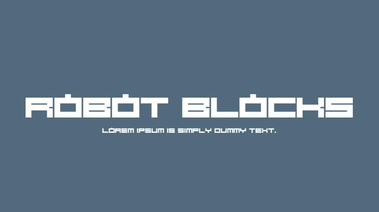 Robot Blocks Font Family