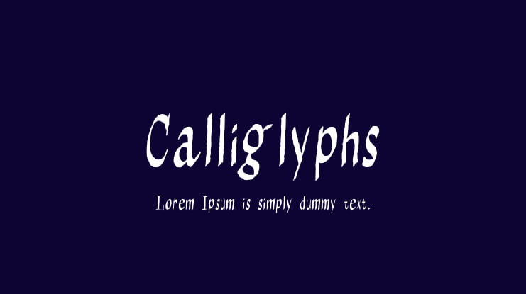 Calliglyphs Font