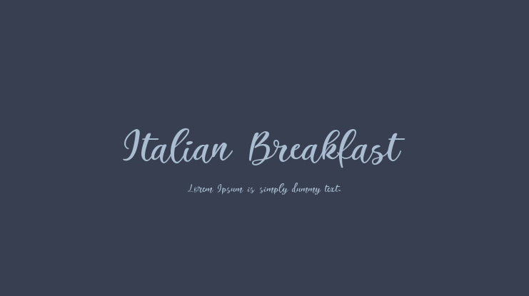 Italian Breakfast Font
