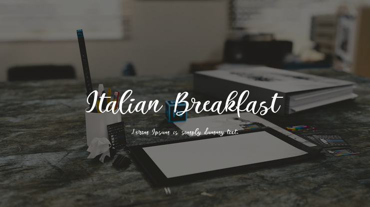 Italian Breakfast Font