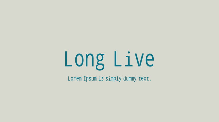 Long Live Font