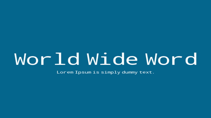 World Wide Word Font