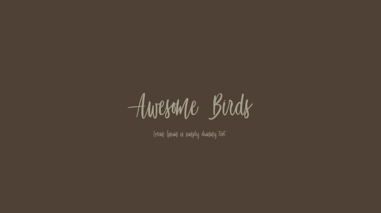 Awesome Birds Font
