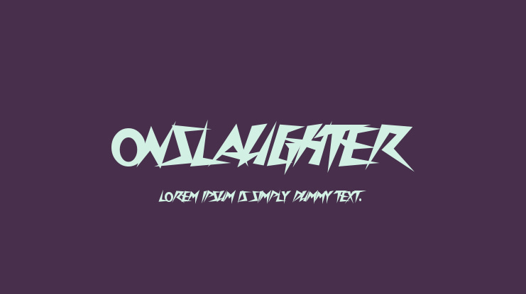 Onslaughter Font