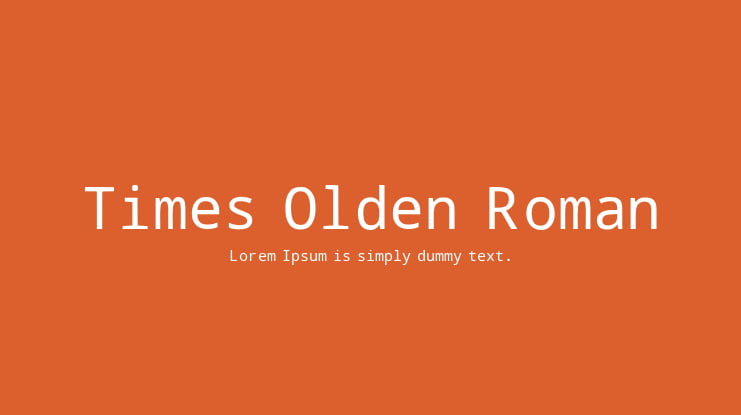 Times Olden Roman Font