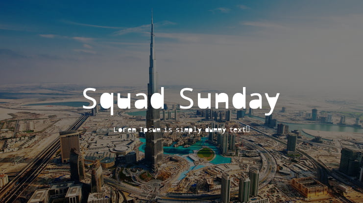 Squad Sunday Font