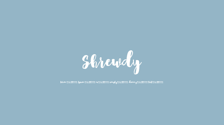 Shrewdy Font