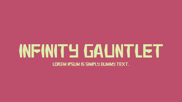 Infinity Gauntlet Font