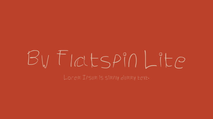 Bw Flatspin Lite Font Family