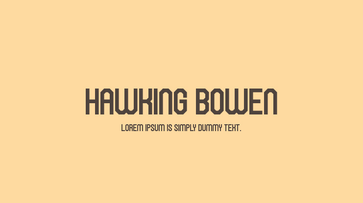 Hawking Bowen Font