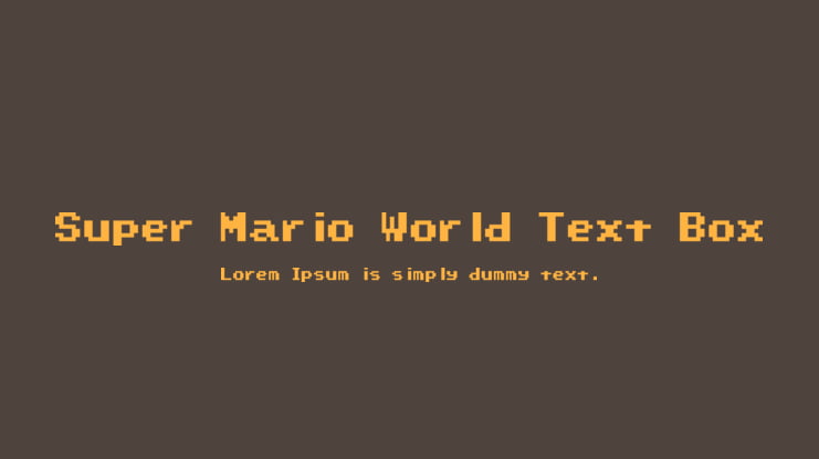 Super Mario World Text Box Font