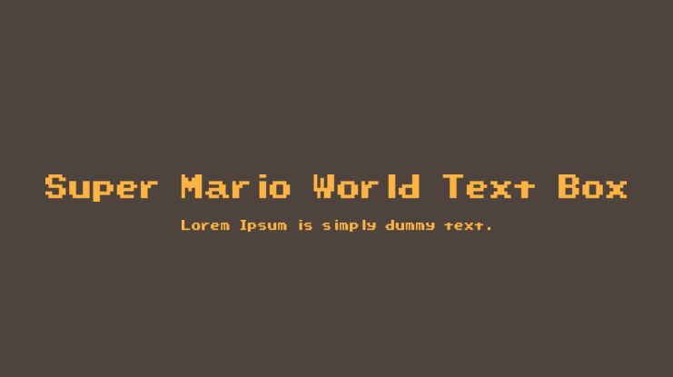 Super Mario World Text Box Font