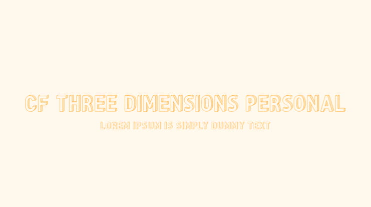 CF Three Dimensions Personal Font