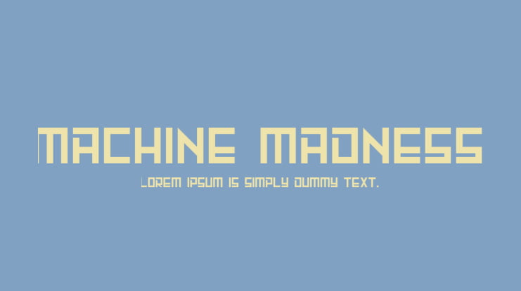 Machine Madness Font Family