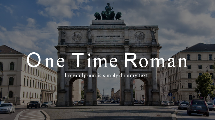 One Time Roman Font