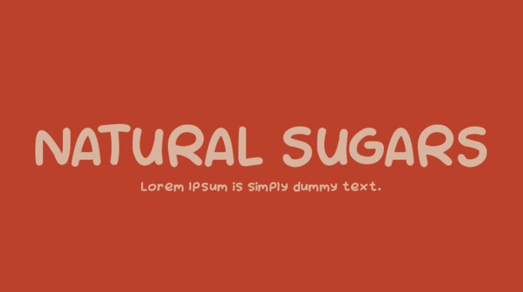 NATURAL SUGARS Font Family