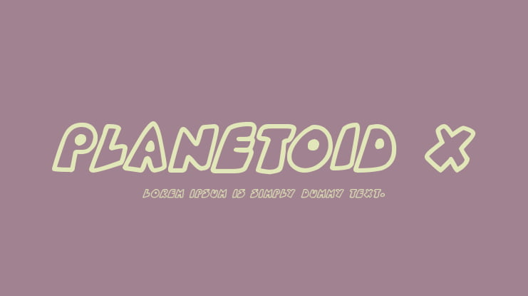 Planetoid X Font Family
