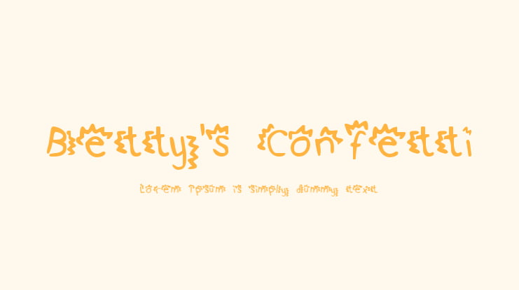 Betty's Confetti Font