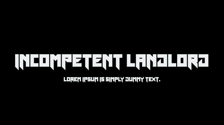 Incompetent Landlord Font