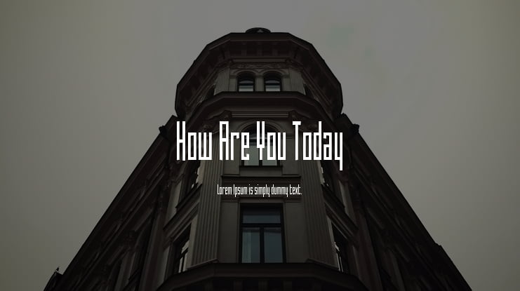 How Are You Today Font