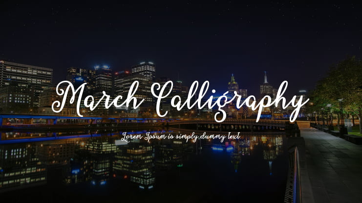March Calligraphy Font
