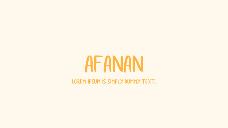 afanan Font
