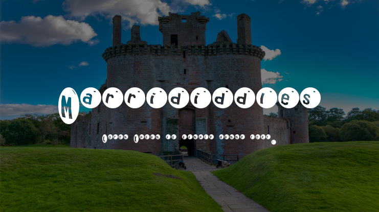Marrididdles Font